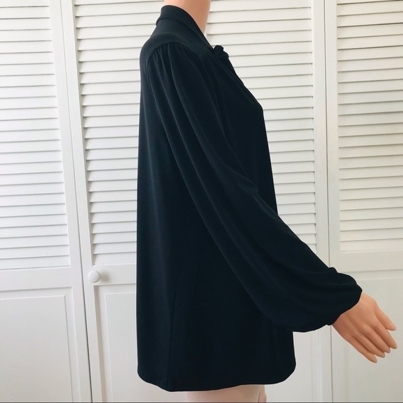 2/$25 JESSICA LONDON Black Shirt With Neck Tie Size 18/20 - Picture 4 of 9